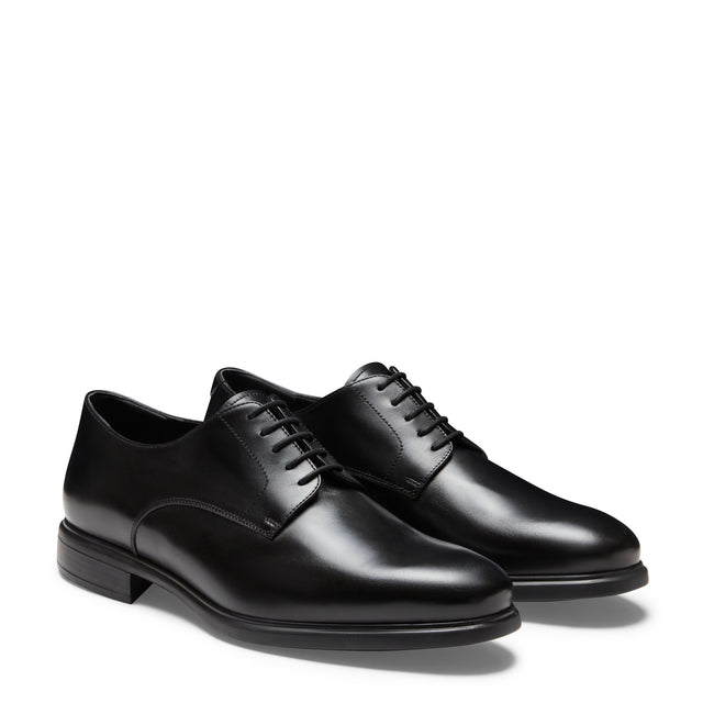Stringata Derby Richard in pelle nera da uomo