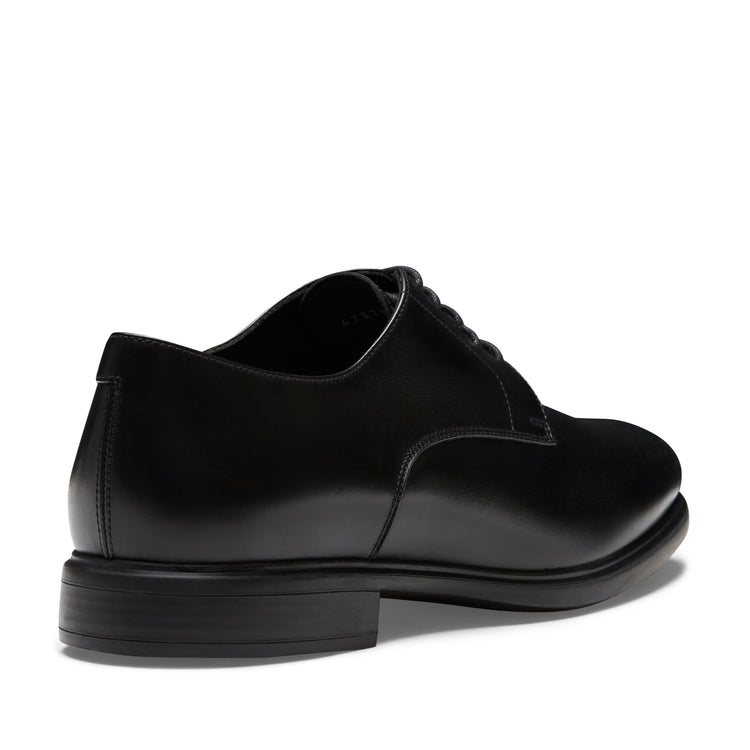 Stringata Derby Richard in pelle nera da uomo