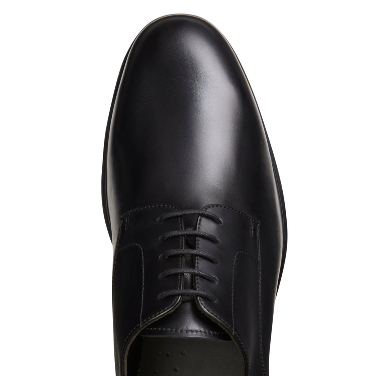 Stringata Derby Richard in pelle nera da uomo