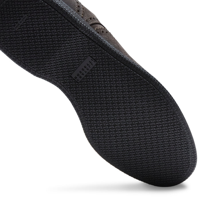 Derbies à lacets en daim anthracite pour hommes