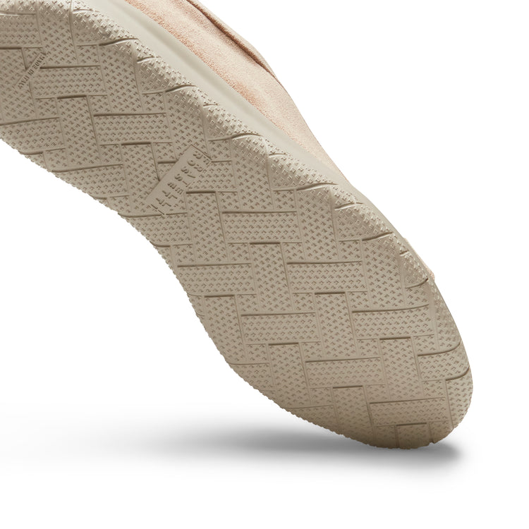 Damensneaker aus sandfarbenem, wasserabweisendem Wildleder