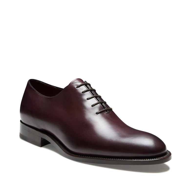 Bordeauxfarbener Herren-Oxfordschuh mit Goodyear-Verarbeitung aus Leder
