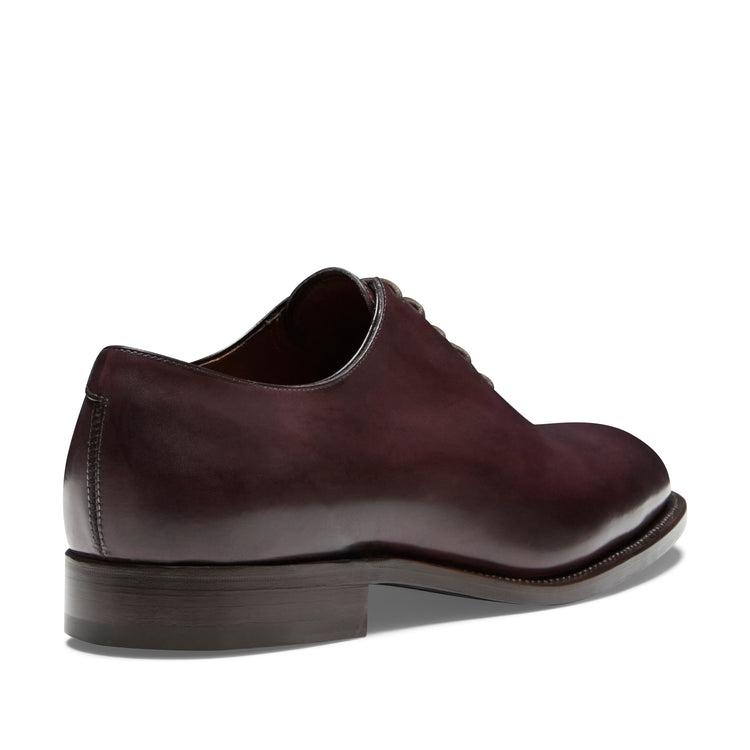 Bordeauxfarbener Herren-Oxfordschuh mit Goodyear-Verarbeitung aus Leder