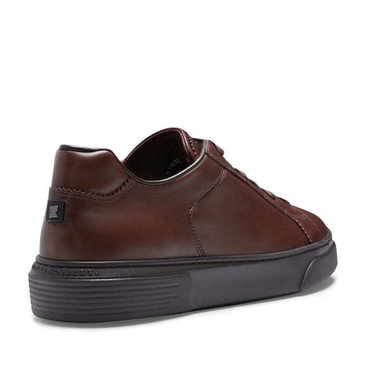 Sneaker in pelle da uomo color mandorla