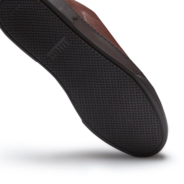 Sneaker in pelle da uomo color mandorla