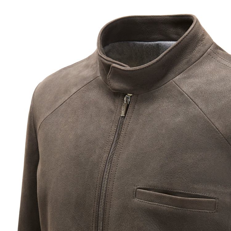 Jacke für Herren aus Wildleder Grau Anthrazit