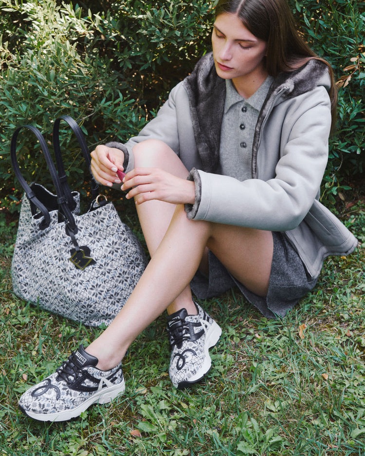 Reversible shearling bomber jacket