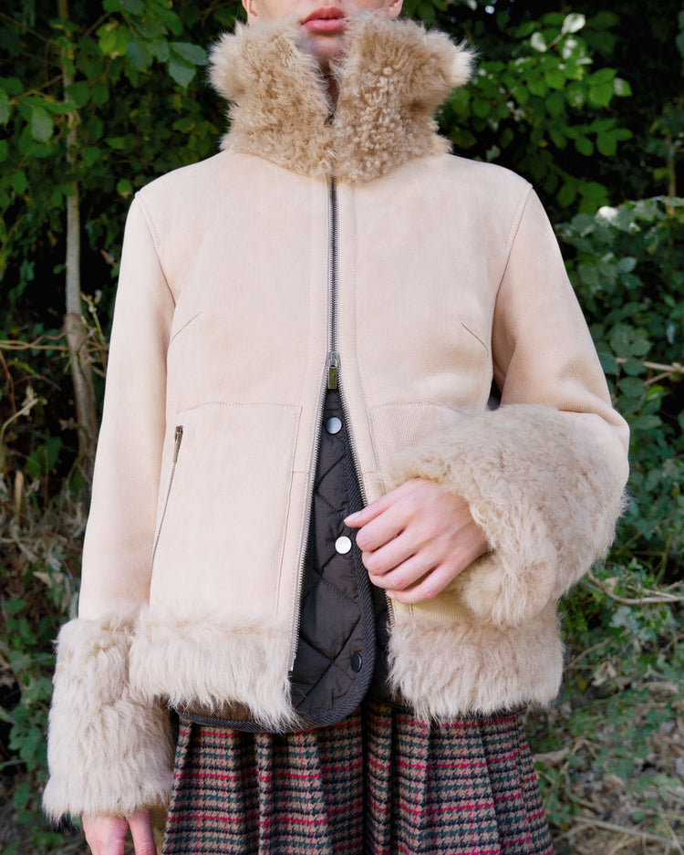 Long-hair shearling jacket